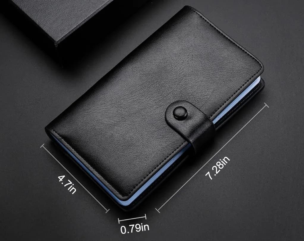 JERLA RFID Credit Card Holder Book - Leather Black, 96 Card Slots - view 4