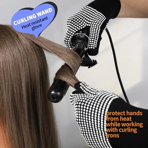 Teenitor White Heat Resistant Gloves with Silicone Bumps, 2 Pcs (22cm / 8.66 inch) | Protects Up to 482°F thumbnail 3