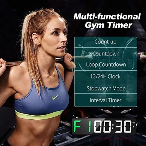 ANJANK Gym Timer 15" Large LED Display Wall Clock | Interval Workout Countdown & Stopwatch thumbnail 3