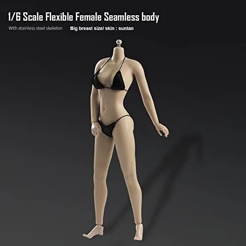 Fremego 1/6 Scale Female Body 12inch Asian Girl Type Seamless Figure Body Suntan Skin | Flexible Action Figure for Collectors thumbnail 5