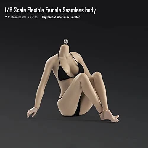 Fremego 1/6 Scale Female Body 12inch Asian Girl Type Seamless Figure Body Suntan Skin | Flexible Action Figure for Collectors thumbnail 6