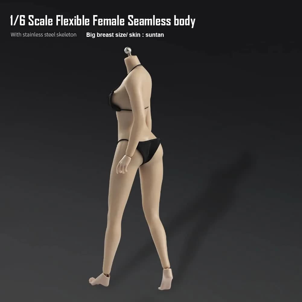 Fremego 1/6 Scale Female Body 12inch Asian Girl Type Seamless Figure Body Suntan Skin | Flexible Action Figure for Collectors - view 8