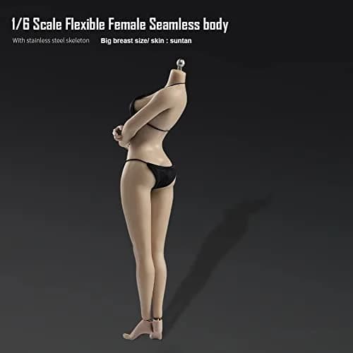 Fremego 1/6 Scale Female Body 12inch Asian Girl Type Seamless Figure Body Suntan Skin | Flexible Action Figure for Collectors thumbnail 9