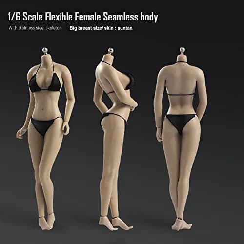 Fremego 1/6 Scale Female Body 12inch Asian Girl Type Seamless Figure Body Suntan Skin | Flexible Action Figure for Collectors thumbnail 2