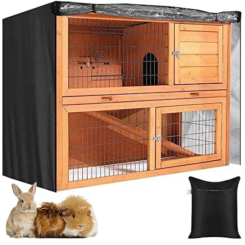 Skyour 4ft Rabbit Hutch Cover 122x50x105 cm | Waterproof 420D Oxford Heavy Duty Outdoor Bunny Hutch Cover thumbnail 1