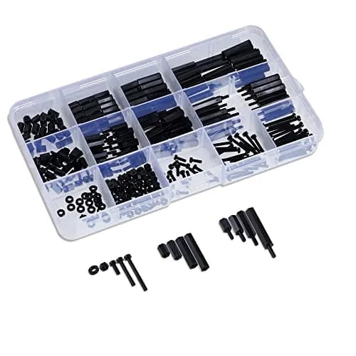 Lystaii M2 Black Nylon Hex Spacer Standoff Kit 320pcs | Non-Conductive Mounting Hardware thumbnail 5
