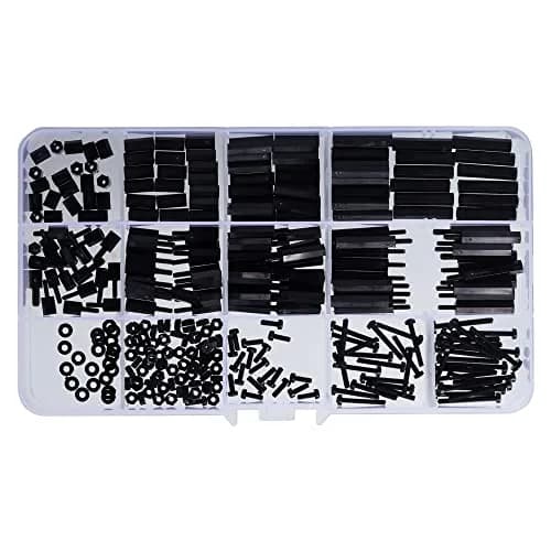 Lystaii M2 Black Nylon Hex Spacer Standoff Kit 320pcs | Non-Conductive Mounting Hardware thumbnail 6