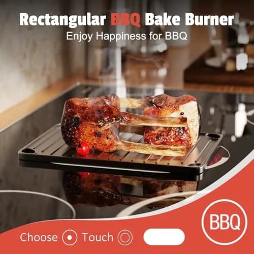 Jessier 30 Inch 8400W 5-Burner Electric Cooktop with Dual Ring & Timer | Built-in Ceramic Stovetop (29.13"x19.3" Cutout) thumbnail 4