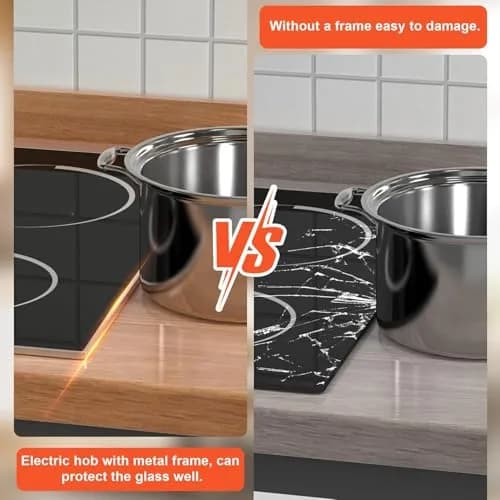 Jessier 30 Inch 8400W 5-Burner Electric Cooktop with Dual Ring & Timer | Built-in Ceramic Stovetop (29.13"x19.3" Cutout) thumbnail 7