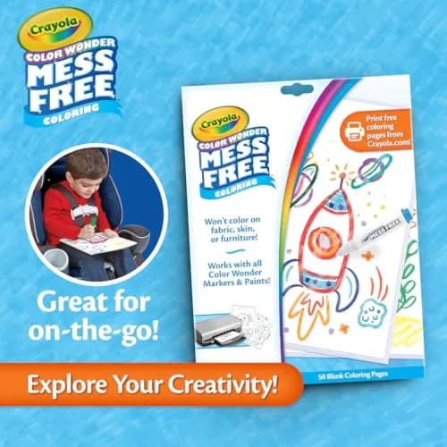 Crayola Color Wonder Mess Free Coloring Pages 50ct | Blank Printable Pages for Toddlers & Kids thumbnail 5
