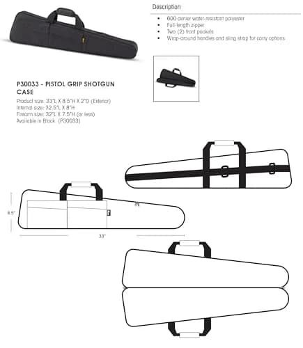 US PeaceKeeper Products P30033 Discreet Rifle Case 33-Inch | Heavy Padding & Adjustable Straps thumbnail 4