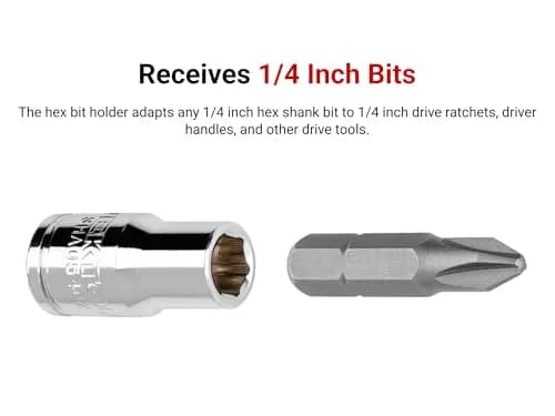 TEKTON 1/4 Inch Drive Magnetic Hex Bit Holder Socket SHA05402 | Easy Read Size, Corrosion Resistant, Secure Connection thumbnail 5