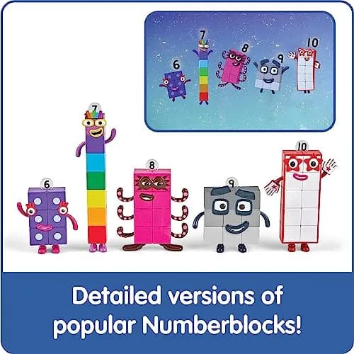 hand2mind Numberblocks Friends Six to Ten Figures – Official Licensed Character Action Set, Educational Toy, 6 Pieces, Plastic, 11.5 x 15 x 1.6 inches thumbnail 3