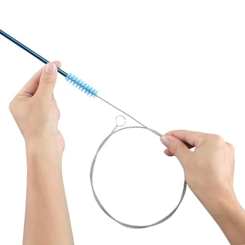 FOLUNUE 40-Inch Cleaning Brush Set (4 PCS, Blue) | Flexible Stainless Steel Handle for Drains & Tubes thumbnail 4