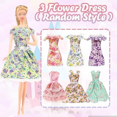 Carreuty 25-Piece Doll Clothes & Accessories Set for 11.5-inch Dolls | Hand-Woven Cotton Outfits & Plastic Accessories thumbnail 4
