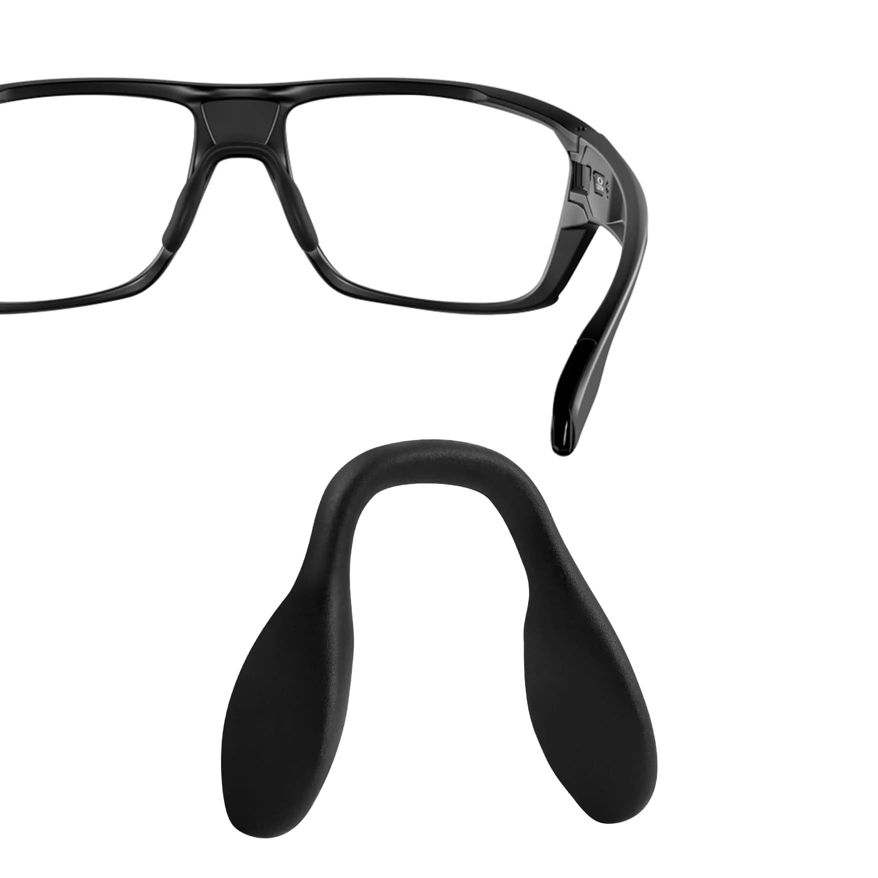 HILEEN Replacement Nose Pads for Oakley Sunglasses 4 Pieces Black | Push-in Mount Silicone — Black - Standard Fit