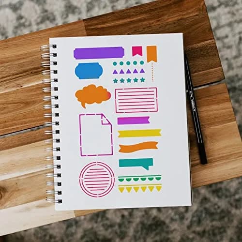 INFUNLY Metal Journal Stencils Bookmark Metal Templates Planner Stencils 10.1x17.7cm (4x7 inches) | Reusable for Journaling, Wood Carving, Drawings, Scrapbooking thumbnail 4