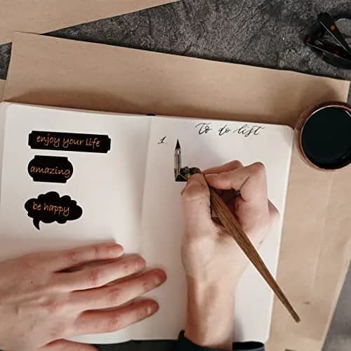 INFUNLY Metal Journal Stencils Bookmark Metal Templates Planner Stencils 10.1x17.7cm (4x7 inches) | Reusable for Journaling, Wood Carving, Drawings, Scrapbooking thumbnail 3