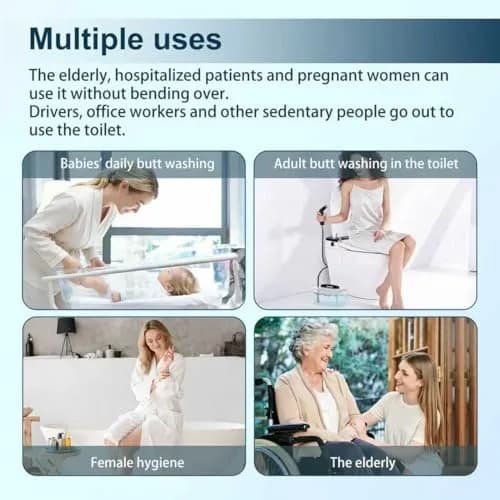 COSWE Electric Portable Bidet Sprayer Black 5000mAh | Travel-Friendly Hygiene Solution thumbnail 4