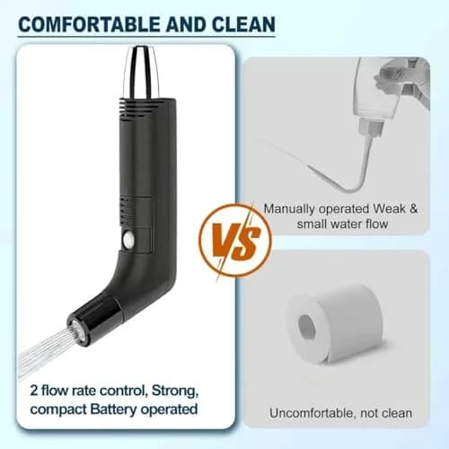 COSWE Electric Portable Bidet Sprayer Black 5000mAh | Travel-Friendly Hygiene Solution thumbnail 9