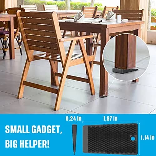 YARKOR Black & Clear Furniture Levelers 32-Piece Jar (2" Wedge Shims) | Non-Slip Rubber for Tables, Toilets, Beds & Couches thumbnail 4