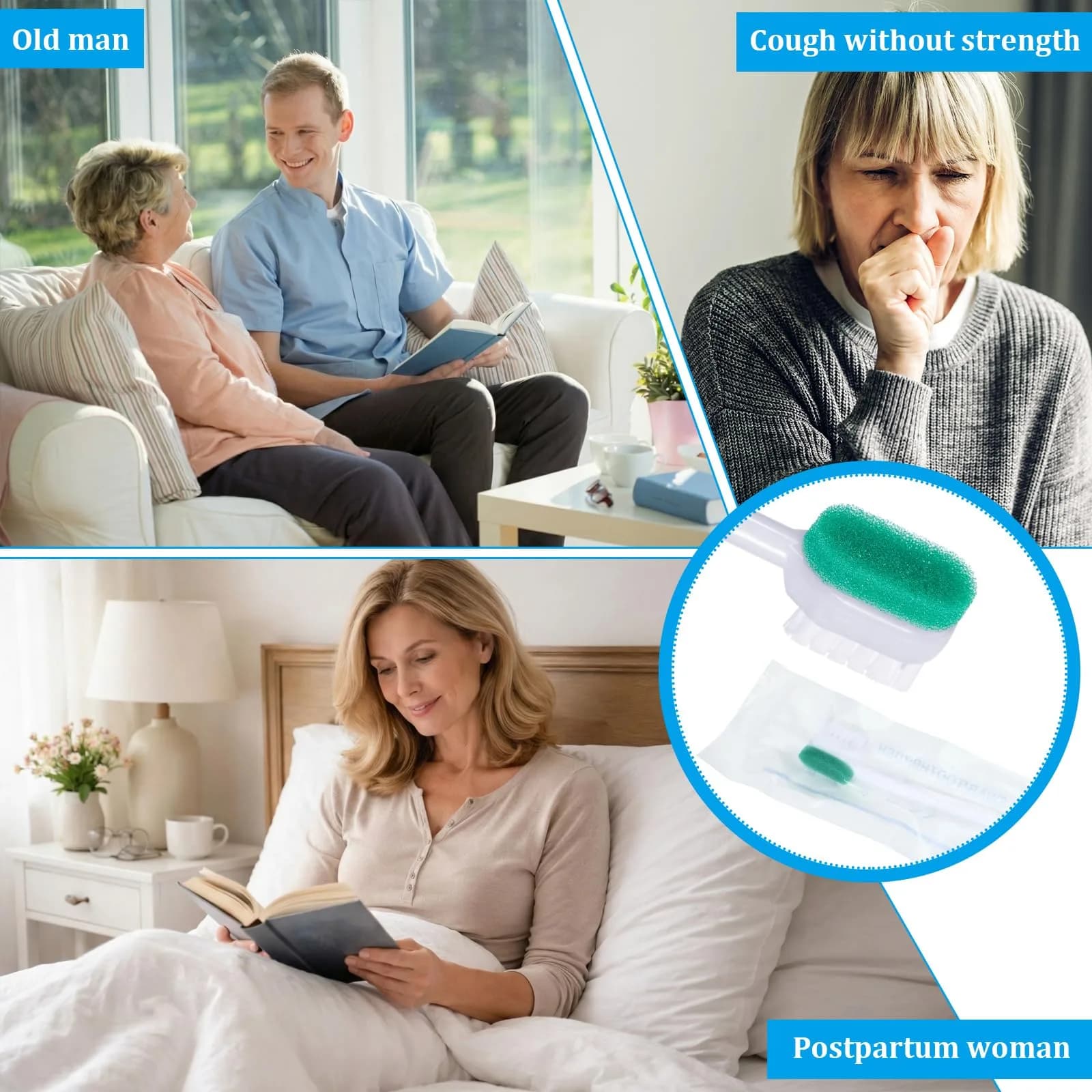 Didaey Oral Suction Swabs Sponge Toothbrush 18 cm (7.09 inches) | Pack of 10 Individually Wrapped - view 5