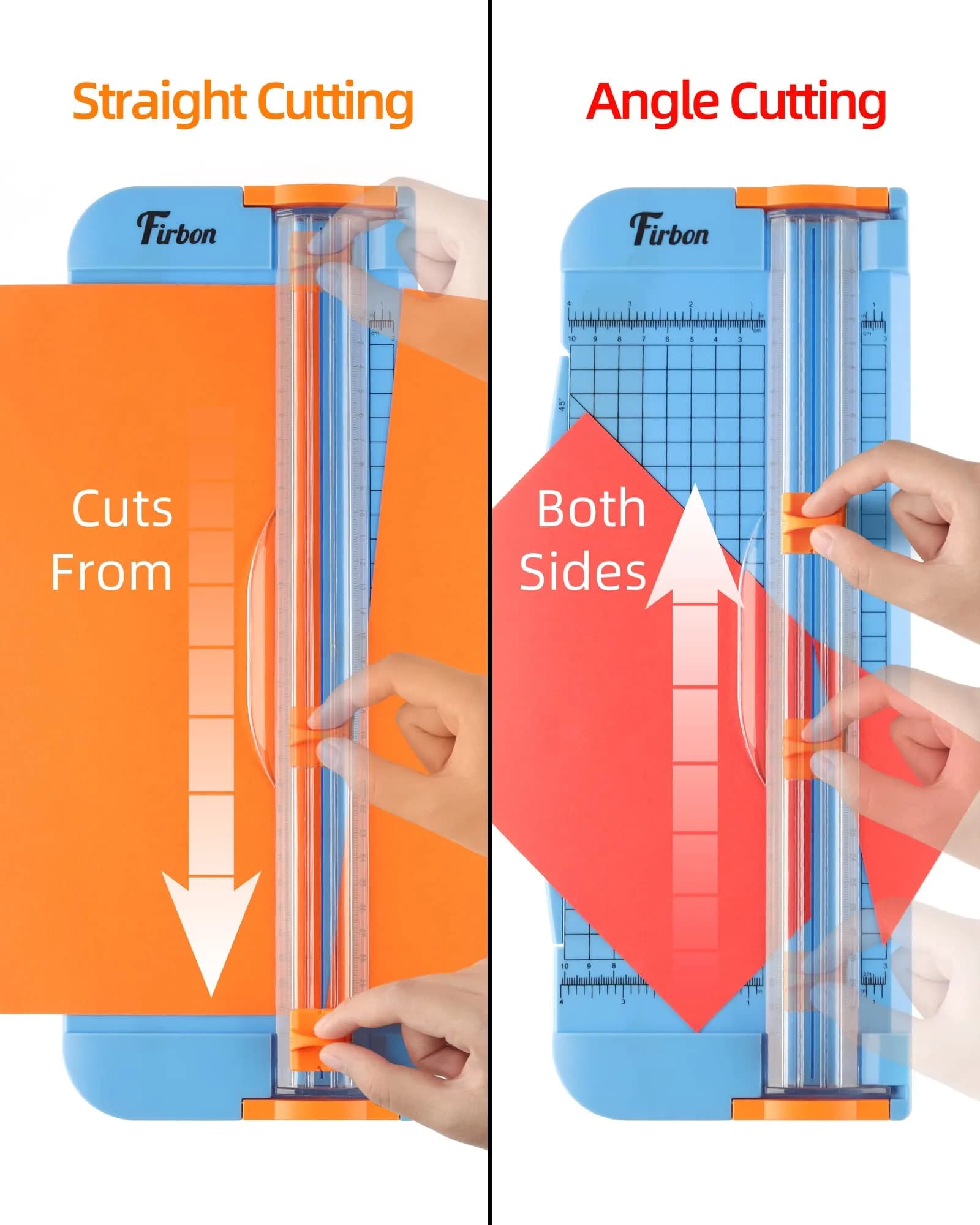 Firbon A4 Paper Cutter 30.5cm (12 Inch) - Blue | Craft Paper, Coupon, Label & Cardstock Trimmer with Black Titanium Blade - view 3
