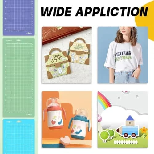 HTVRONT Cutting Mats for Cricut Joy/Joy 2, 6 Pack (3x 4.5x12in & 3x 4.5x6.5in) | Strong Stickiness & Durable thumbnail 7