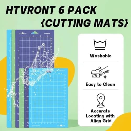 HTVRONT Cutting Mats for Cricut Joy/Joy 2, 6 Pack (3x 4.5x12in & 3x 4.5x6.5in) | Strong Stickiness & Durable thumbnail 3