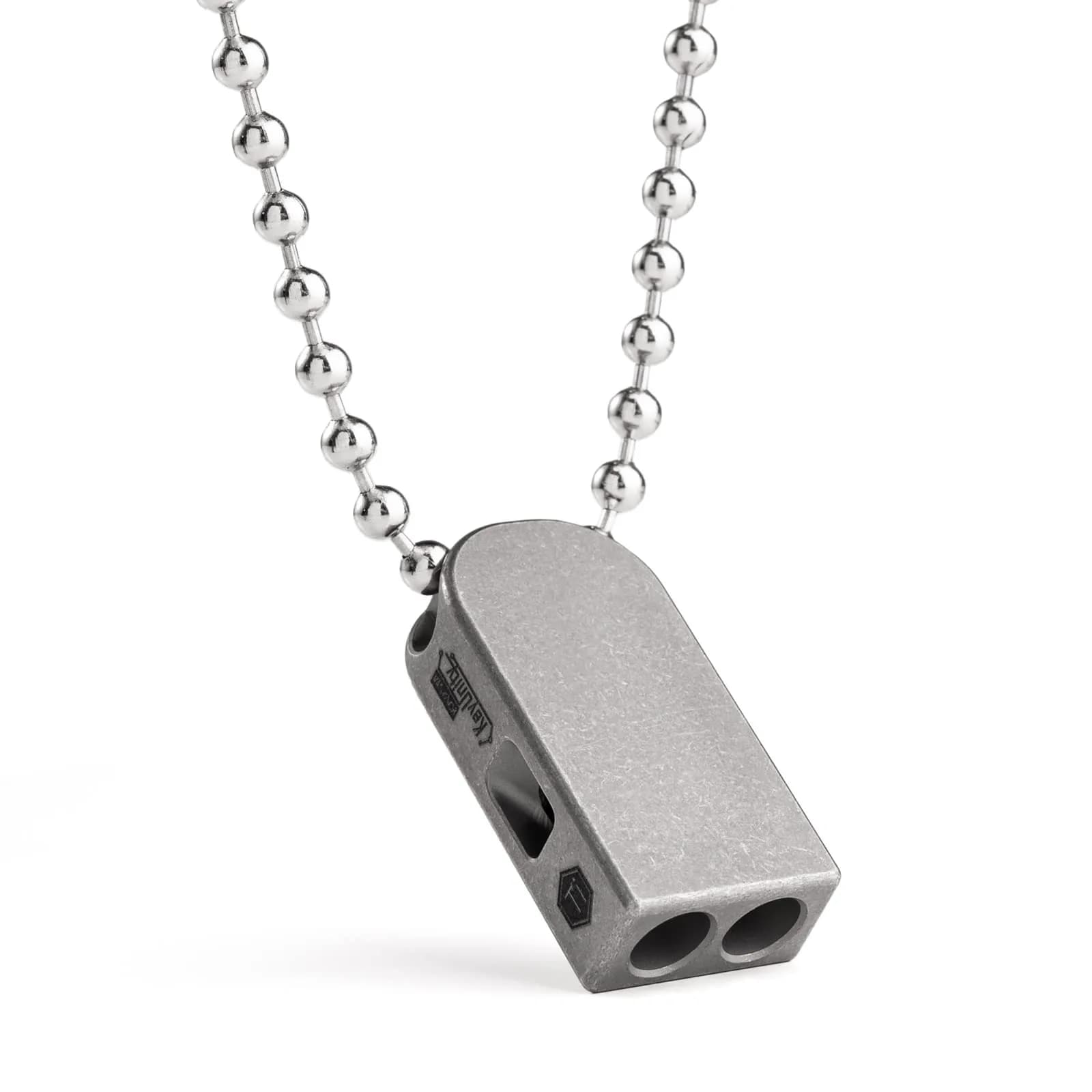 KeyUnity KA25M Titanium Emergency Whistle | Ball-Free Dual-Tube Design, 130dB, Lightweight & Corrosion-Resistant — KA25M