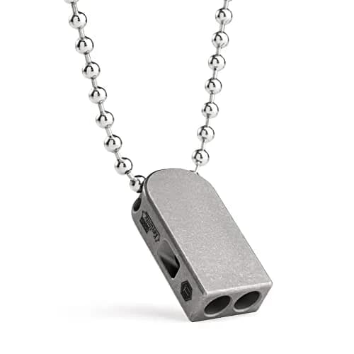 KeyUnity KA25M Titanium Emergency Whistle | Ball-Free Dual-Tube Design, 130dB, Lightweight & Corrosion-Resistant thumbnail 1