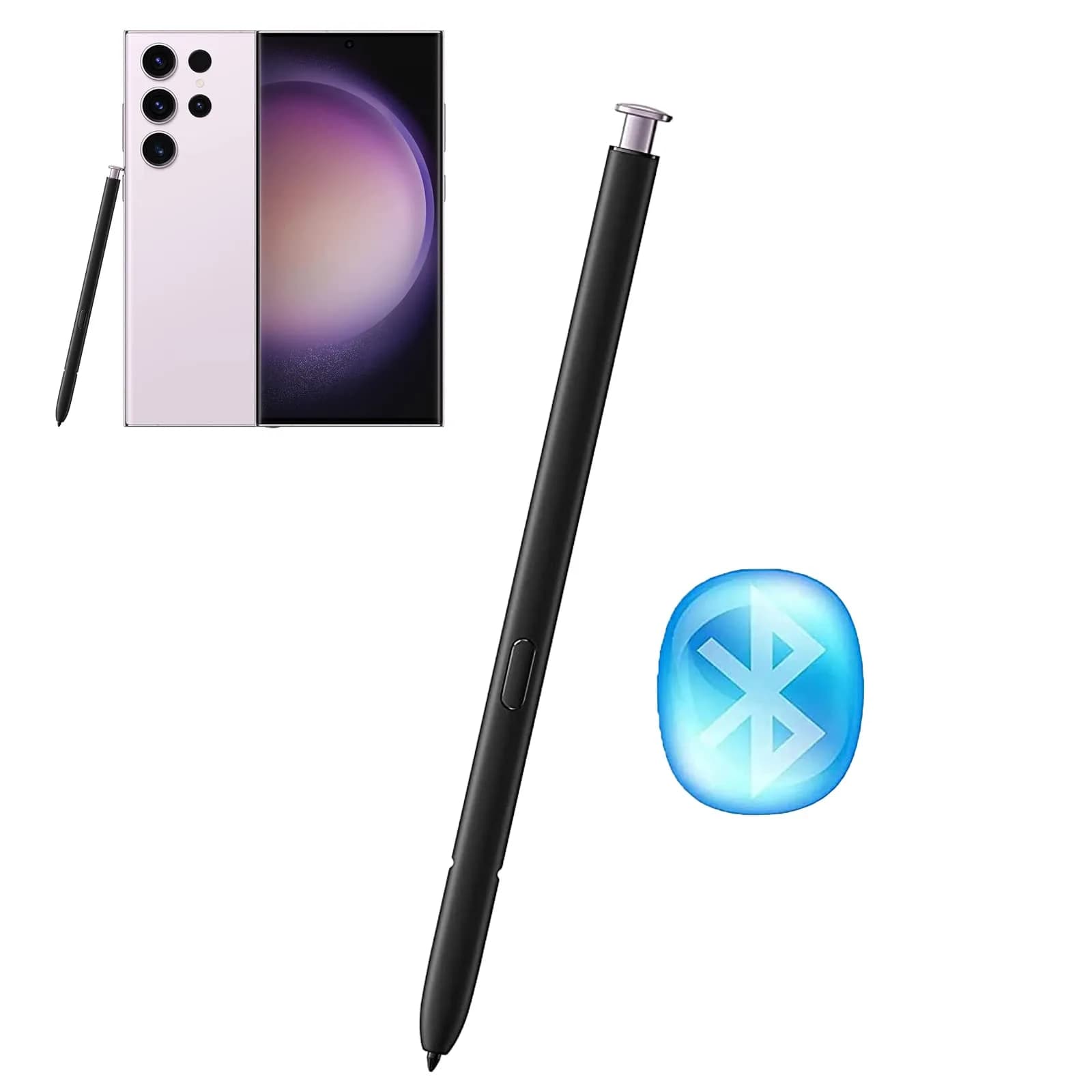 PCTC Lavender Galaxy S23 Ultra Stylus with Bluetooth Replacement for Samsung Galaxy S23 Ultra 5G S Pen, Purple — Purple