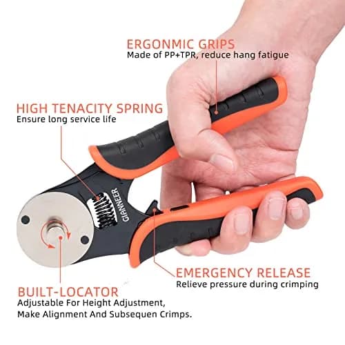 GIANNEER Deutsch Crimp Tool Closed Barrel Crimper 14-18 AWG | Precise, Durable, Automotive Use thumbnail 6