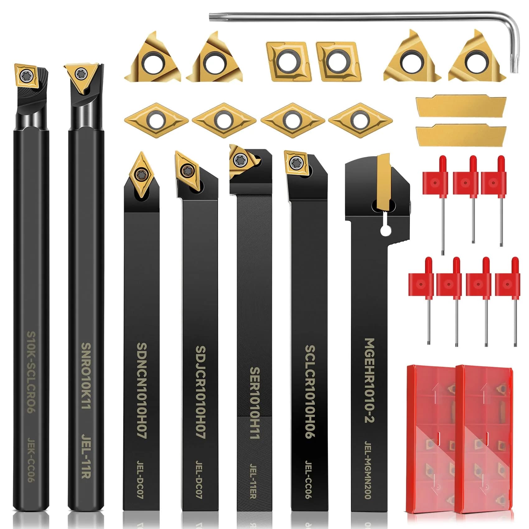 Joogto Indexable Lathe Turning Tool Kit 21Pcs | Precision Machining Set for Professionals & DIY
