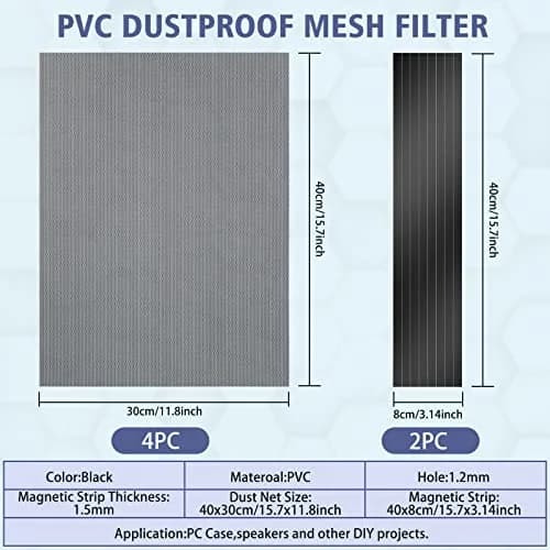 YSSHUI Magnetic PC Dust Filter Mesh 400x300mm | DIY, Reusable, Pet Hair Block thumbnail 2