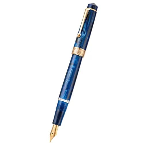 Asvine P20 Galaxy Blue Fountain Pen Piston Filling, Fine Point Smooth Writer with Gift Case | 0.5mm Nib thumbnail 3