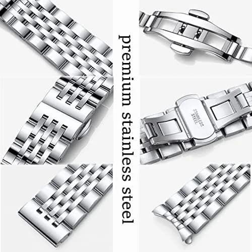 Niziruoup 19mm Stainless Steel Watch Band Strap Silver | Adjustable Metal Watch Bracelet Replacement Band for Men & Women thumbnail 9