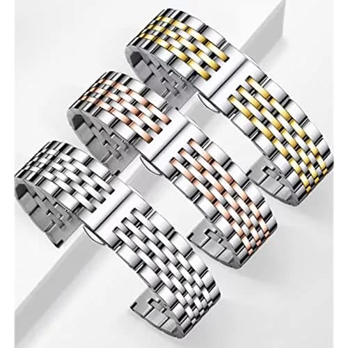 Niziruoup 20mm Stainless Steel Watch Band Strap with Curved Ends | Adjustable Size thumbnail 7