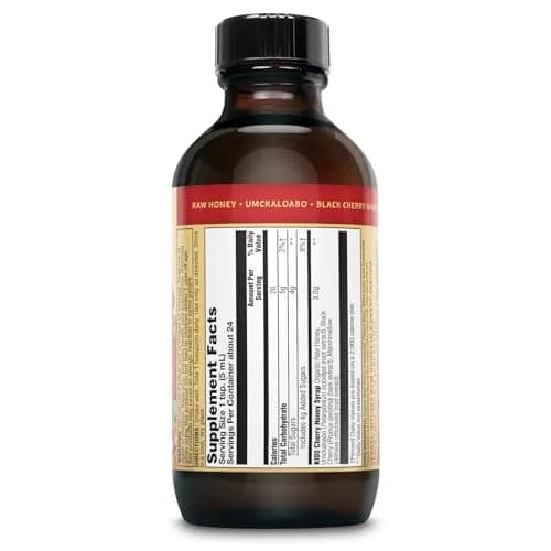 ZAND Honey Gardens Kids Cherry & Honey Throat Syrup | Herbal Raw Honey Formula for Kids, 24 Servings, 4 FL Oz thumbnail 2