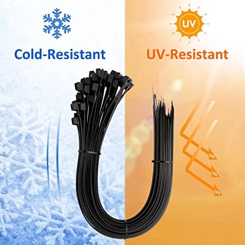 ANOSON Heavy Duty Cable Ties 24 inch | 220 lb Tensile Strength, 250 Pack, Black thumbnail 5