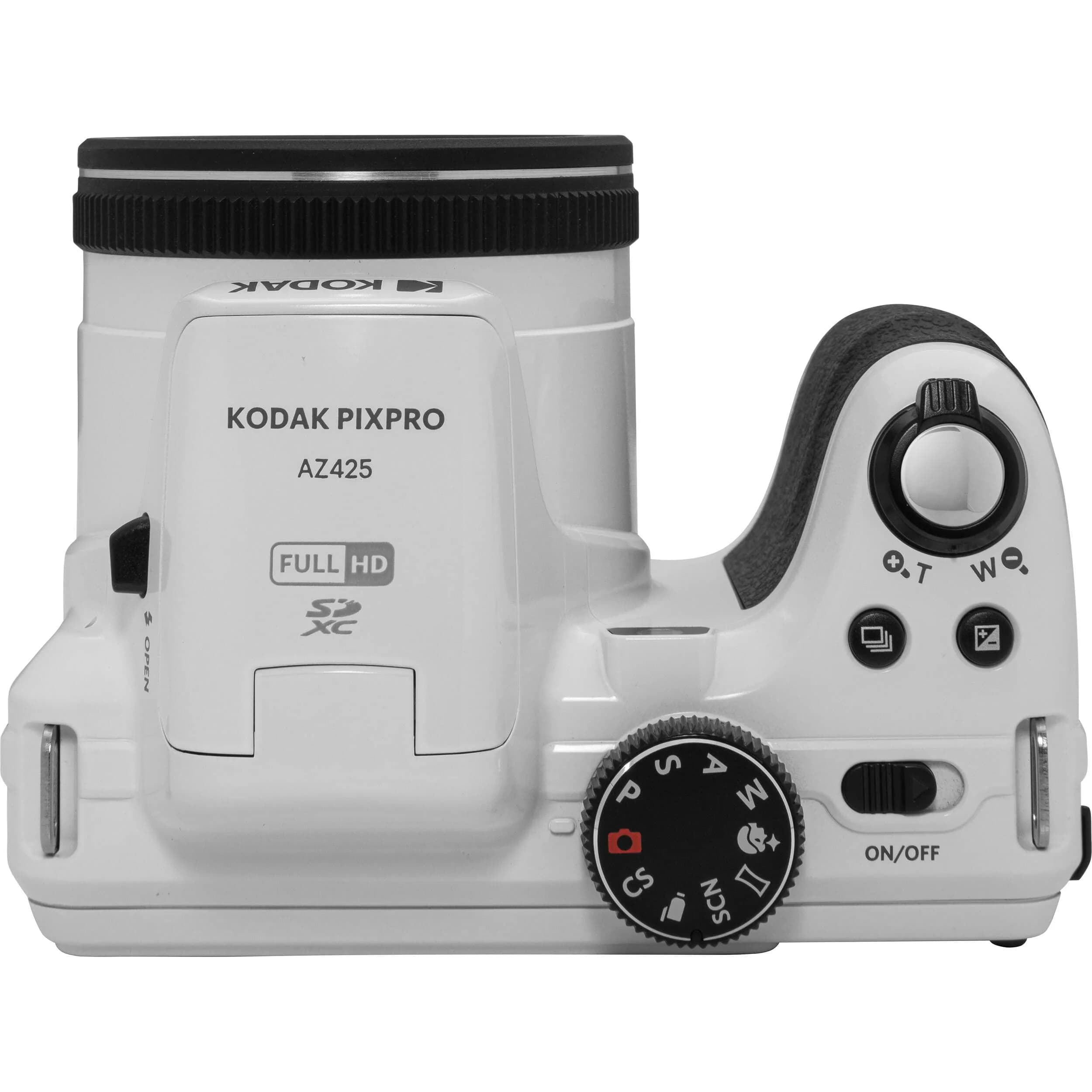 Kodak PIXPRO AZ425 Digital Camera with 42x Optical Zoom, 20MP CCD Sensor, 64GB Card & Accessories (White) - view 5