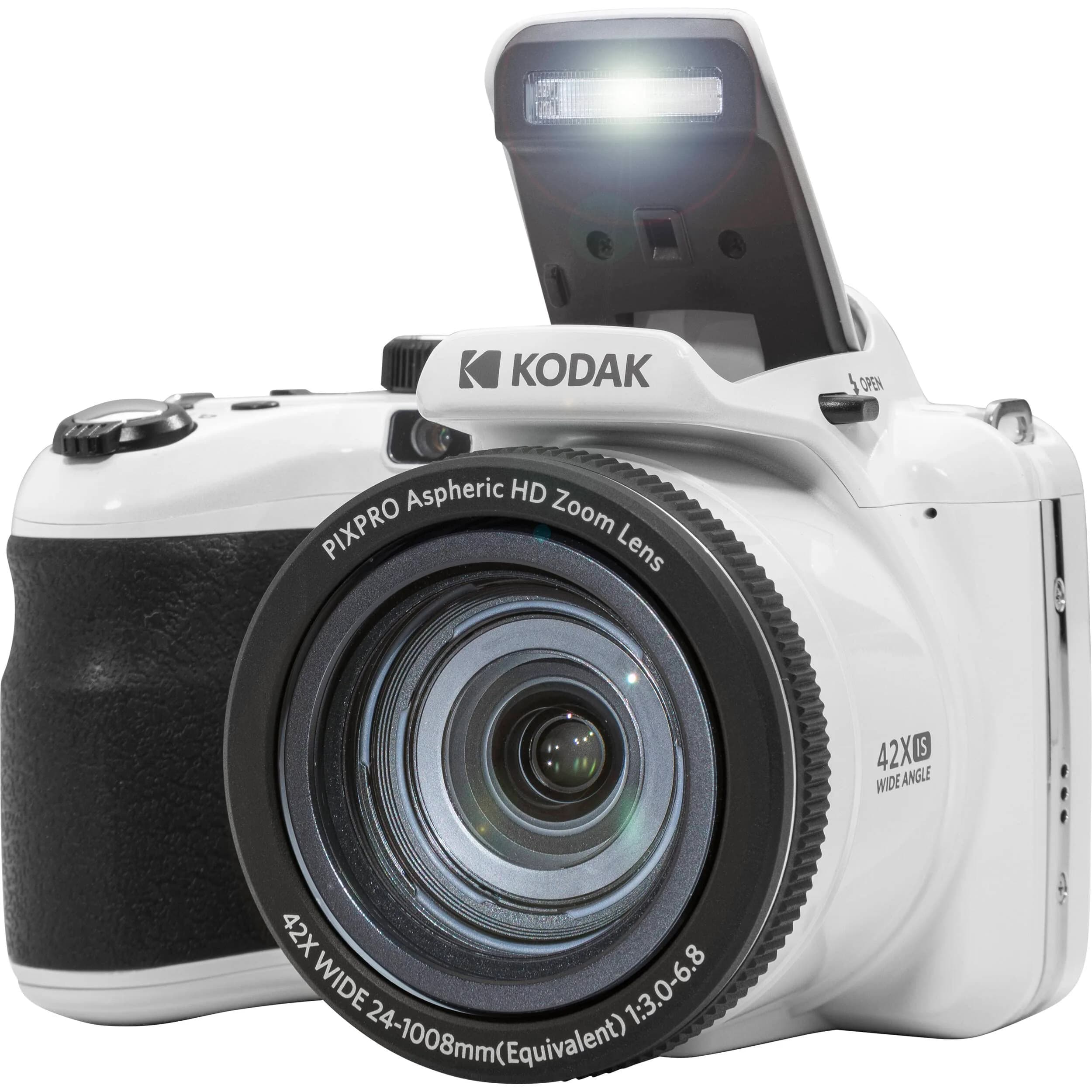 Kodak PIXPRO AZ425 Digital Camera with 42x Optical Zoom, 20MP CCD Sensor, 64GB Card & Accessories (White) - view 4