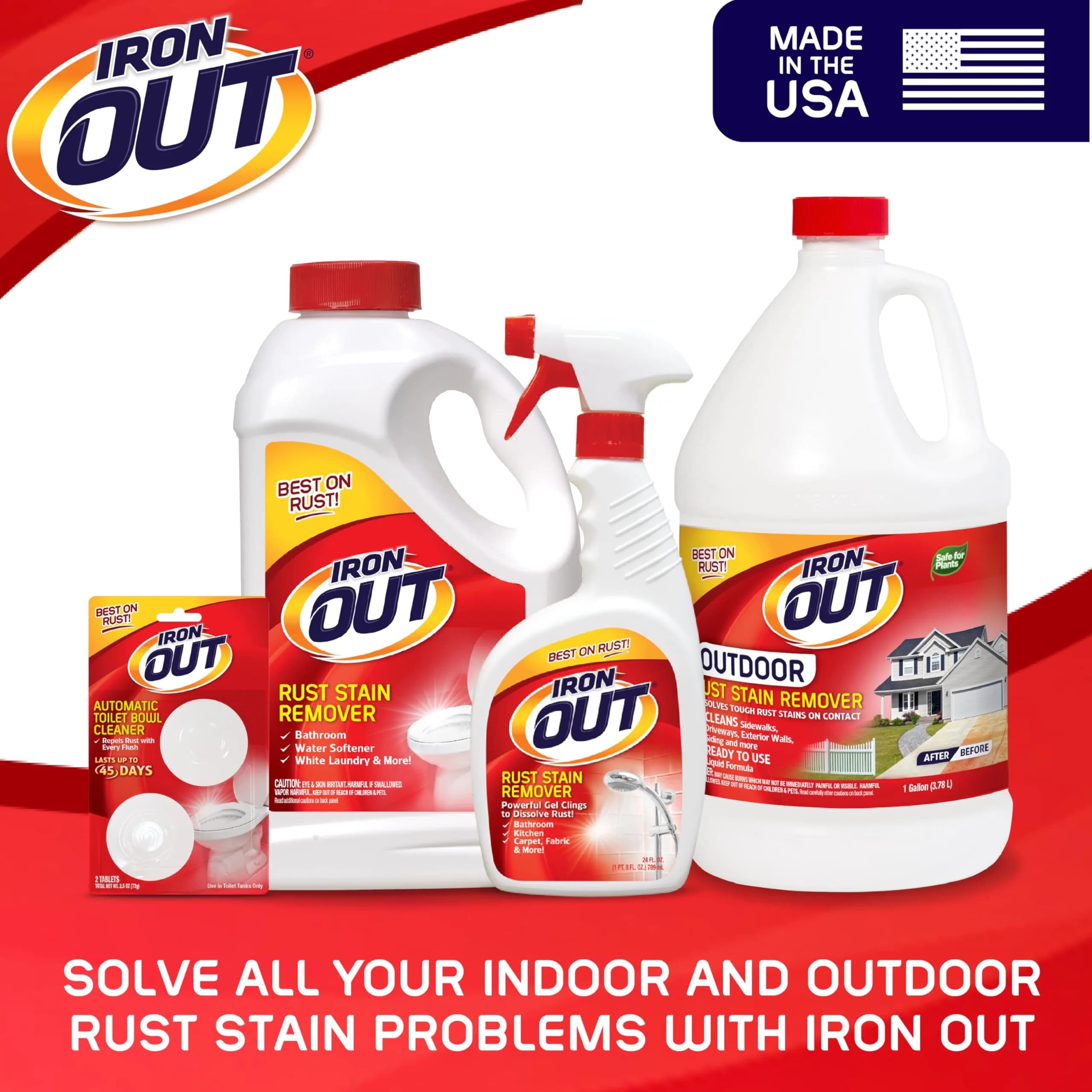IRON OUT Rust Stain Remover Spray Gel 2.27 kg (72 Fl Oz) | No-Scrub Cleaner for Vertical Surfaces - view 7