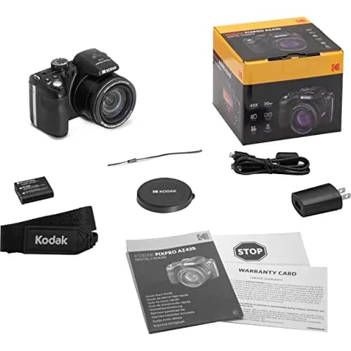 Kodak PIXPRO AZ425 Digital Camera Bundle with 64GB Card, Case & Tripod | 20MP CCD Sensor, 42x Optical Zoom, 1080p HD Video thumbnail 7