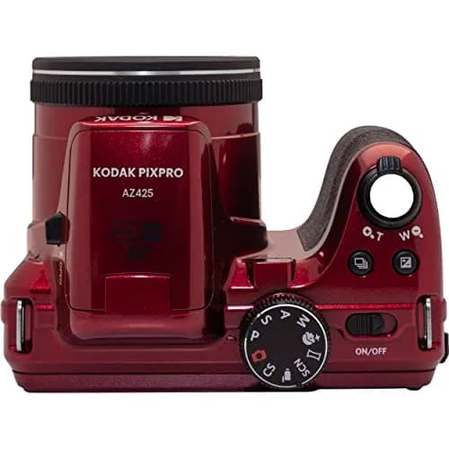 Kodak PIXPRO AZ425 Digital Camera with 42x Optical Zoom, 20MP CCD Sensor, 64GB Card & Accessories (Red) thumbnail 5