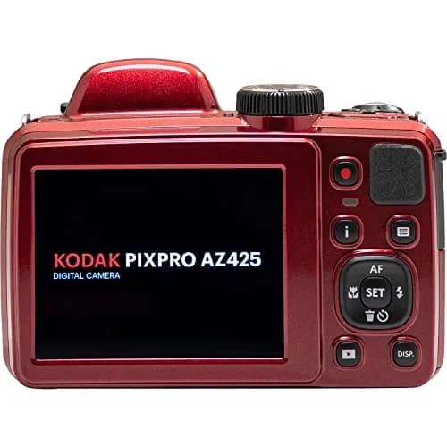 Kodak PIXPRO AZ425 Digital Camera with 42x Optical Zoom, 20MP CCD Sensor, 64GB Card & Accessories (Red) thumbnail 6