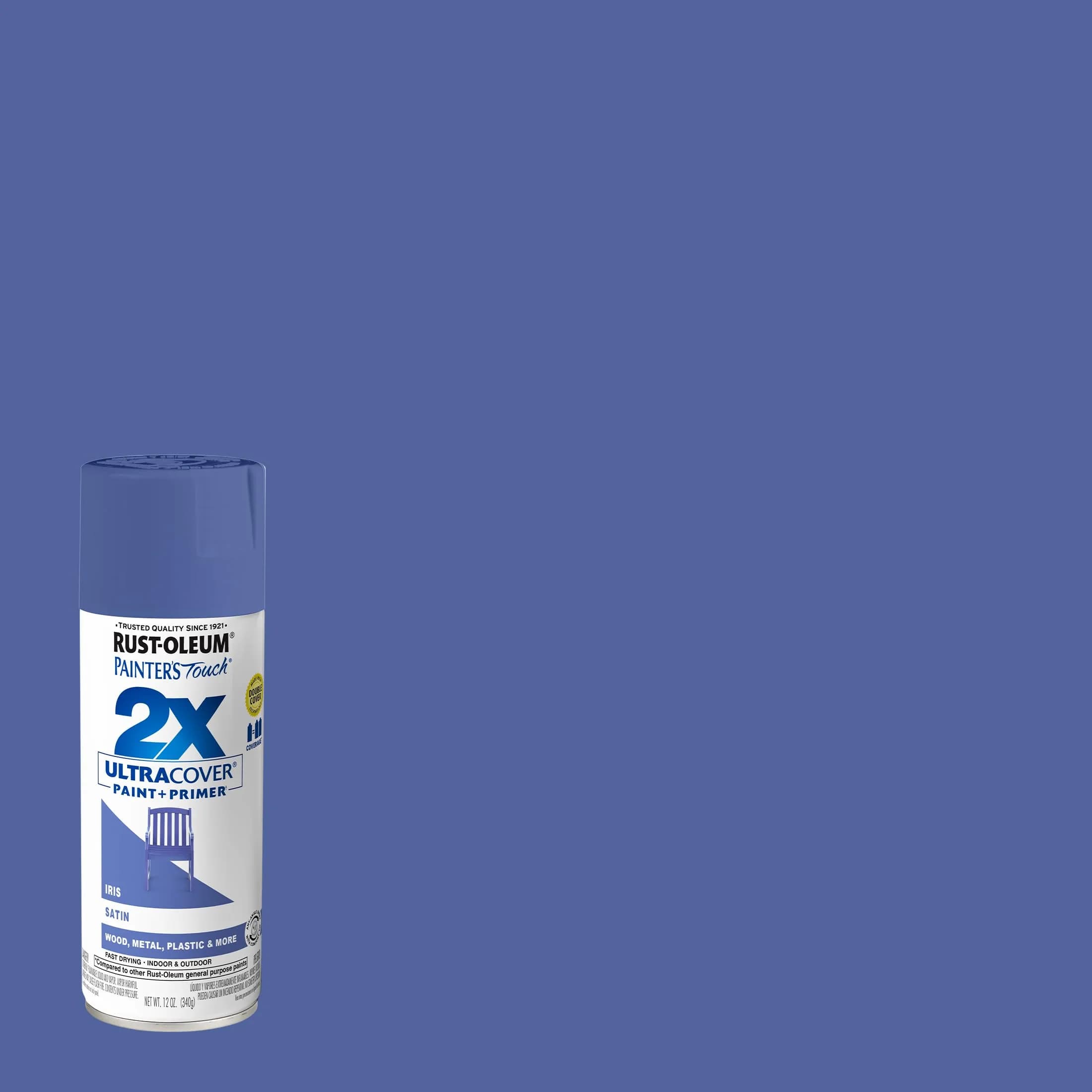 Rust-Oleum Painter's Touch 2X Satin Iris Spray Paint, 12 Oz Can (Pack of 6) - view 2
