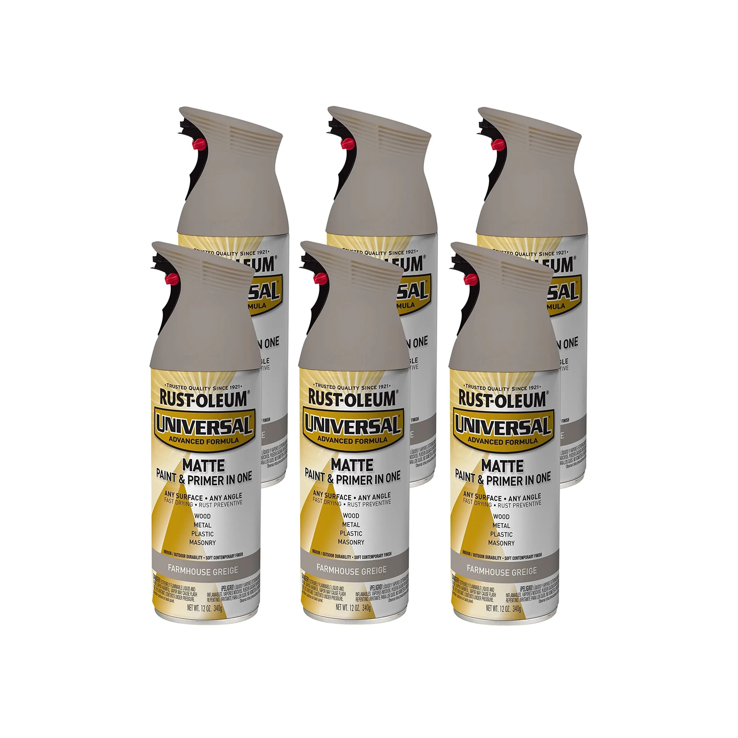 Rust-Oleum Universal All Surface Clear Topcoat Spray 11 oz (325 ml) Frosted Pearl Clear | Professional Grade Paint for Wood, Metal, Plastic