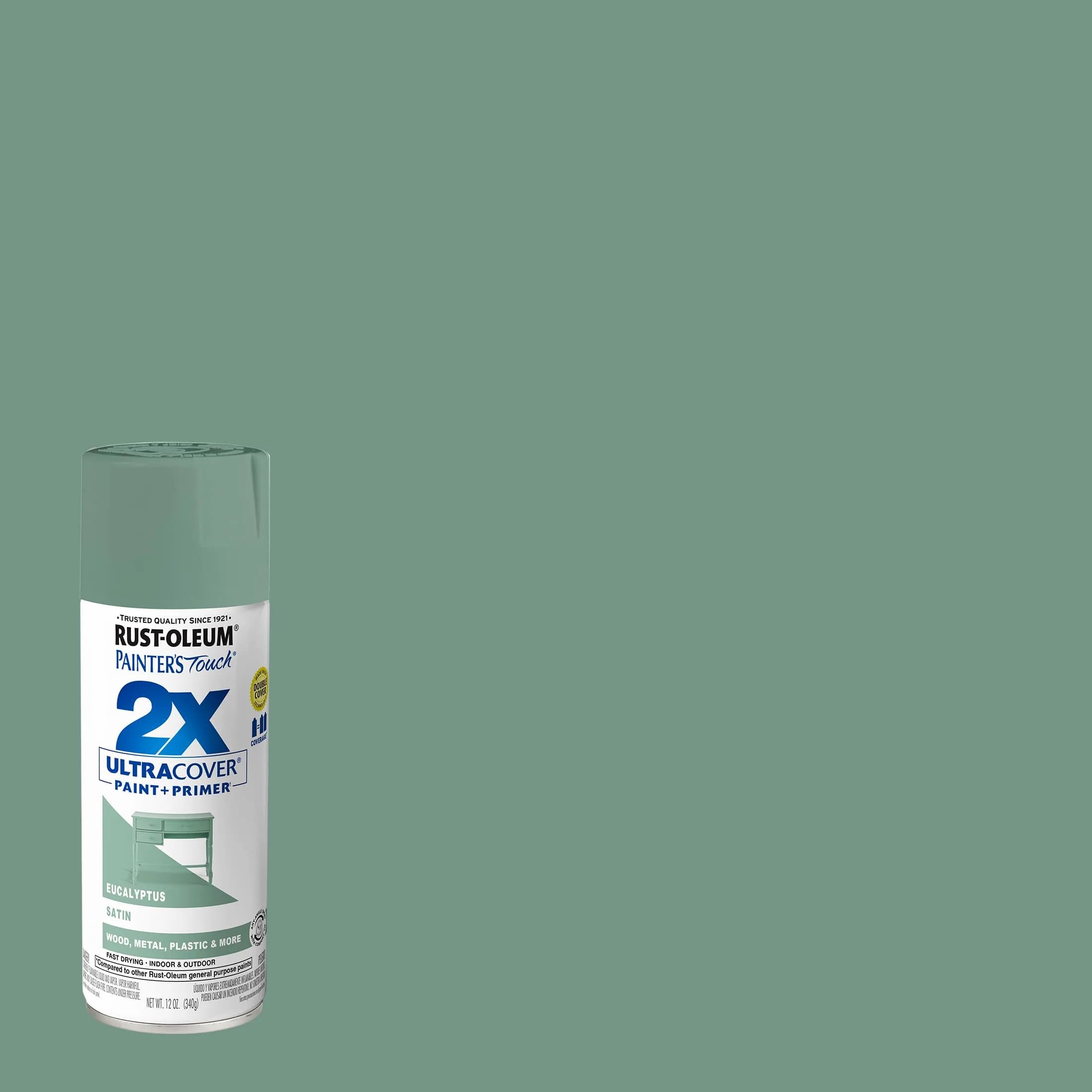 Rust-Oleum Painter's Touch 2X Satin Eucalyptus Spray Paint, 12 Oz (Pack of 6) - view 2
