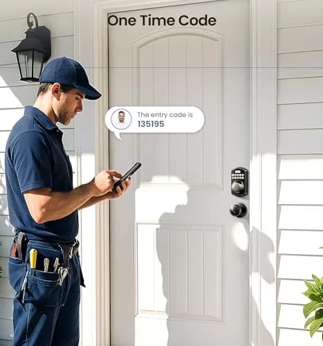 Veise KS01C Keyless Entry Deadbolt Door Lock with Knobs, Matte Black | 20 User Codes, Auto Lock, IP54 Weatherproof thumbnail 7